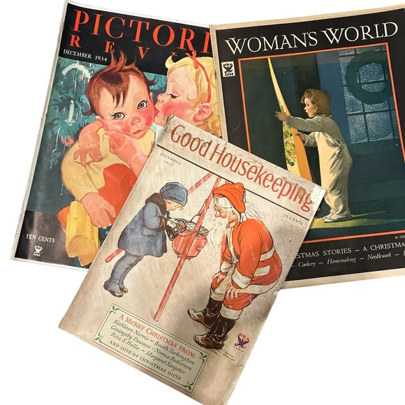 Vintage Magazine Trio December 1933 & 1934 Holiday Entertaining Style Decor - Picture 1 of 15